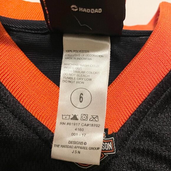 Harley Davidson Kids Boys Size 6 Short Sleeve Jersey Shirt - Picture 5 of 16